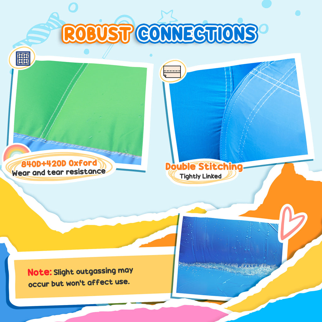 4 In 1 Inflatable Bounce House With Slide, Basketball Hoop, Ball Pit, 370W Blower, Storage Bag, 163 X 81 X 75