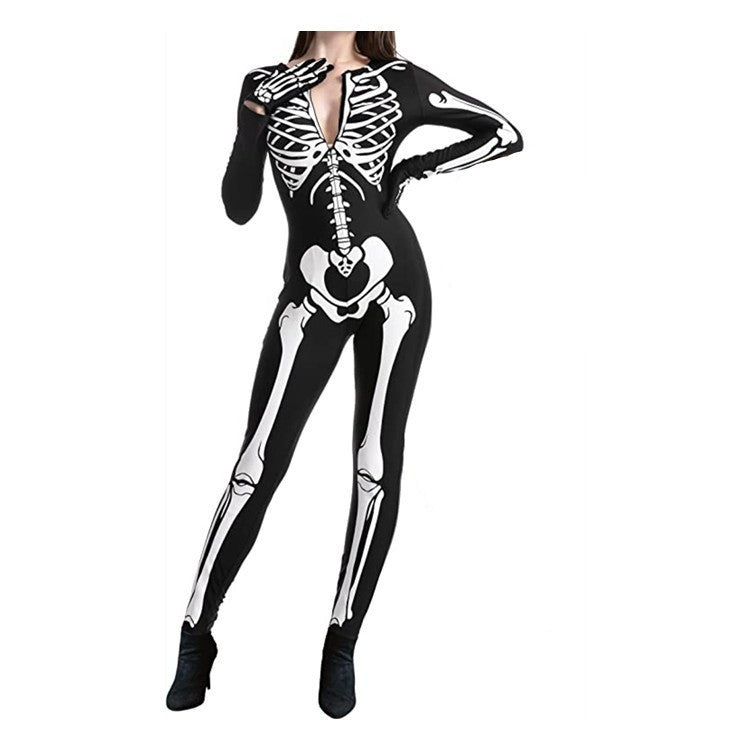 Halloween Skull Funny Slim Fit Bodysuit