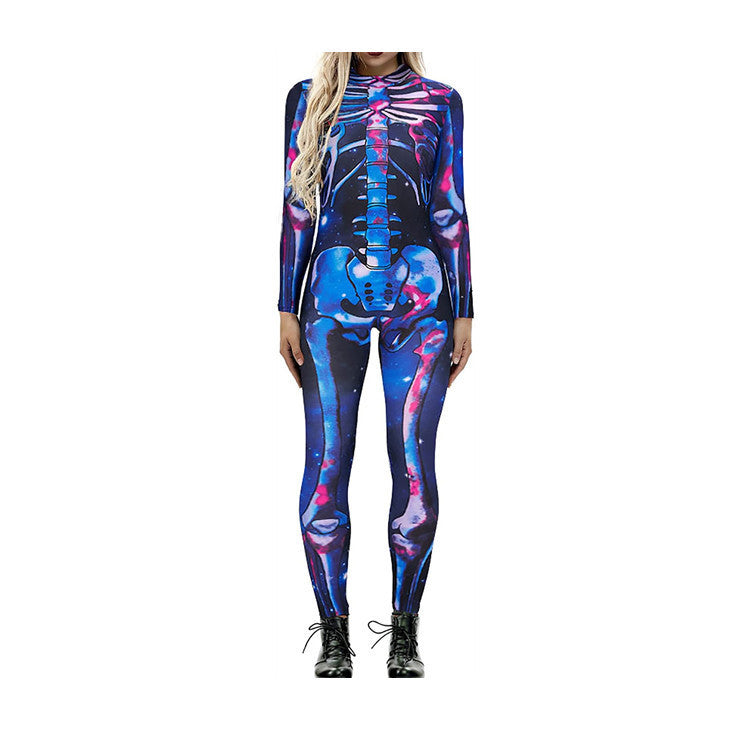 Halloween Skull Funny Slim Fit Bodysuit
