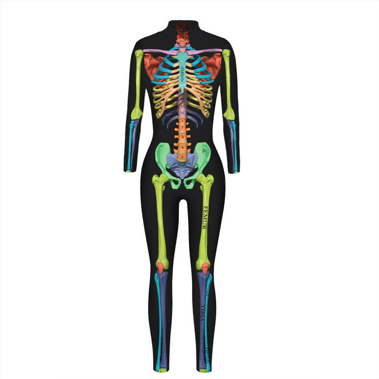 Halloween Skull Funny Slim Fit Bodysuit