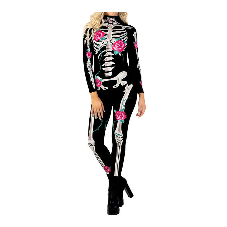 Halloween Skull Funny Slim Fit Bodysuit