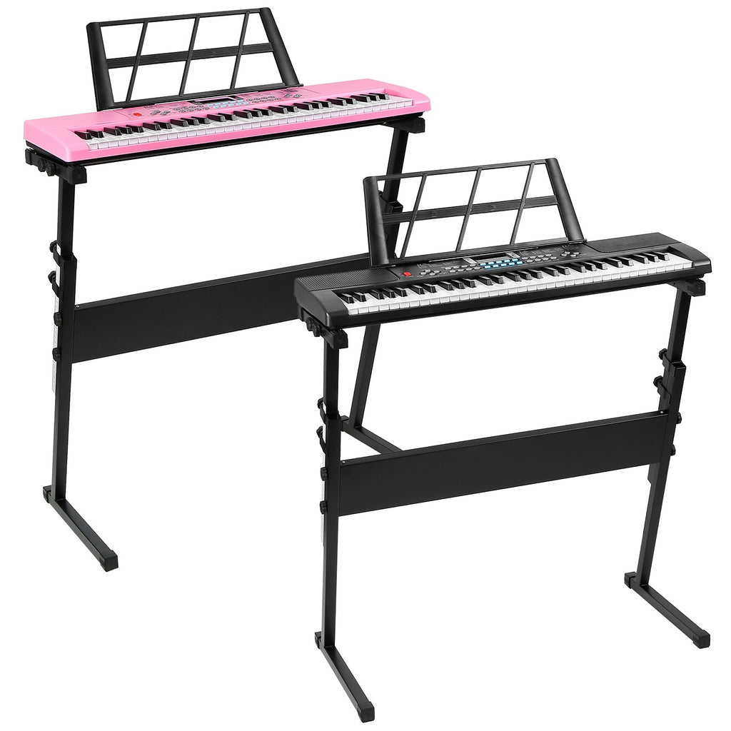 1P 61 Keys Digital Music Electronic Keyboard Electric Musical Piano Instrument Kids Learning Keyboard With Stand Microphone For Beginners
